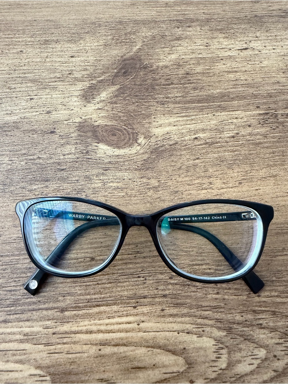 Warby Parker Daisy M 100 Black Eye Glasses Eyeglasses Frames 54-17-142